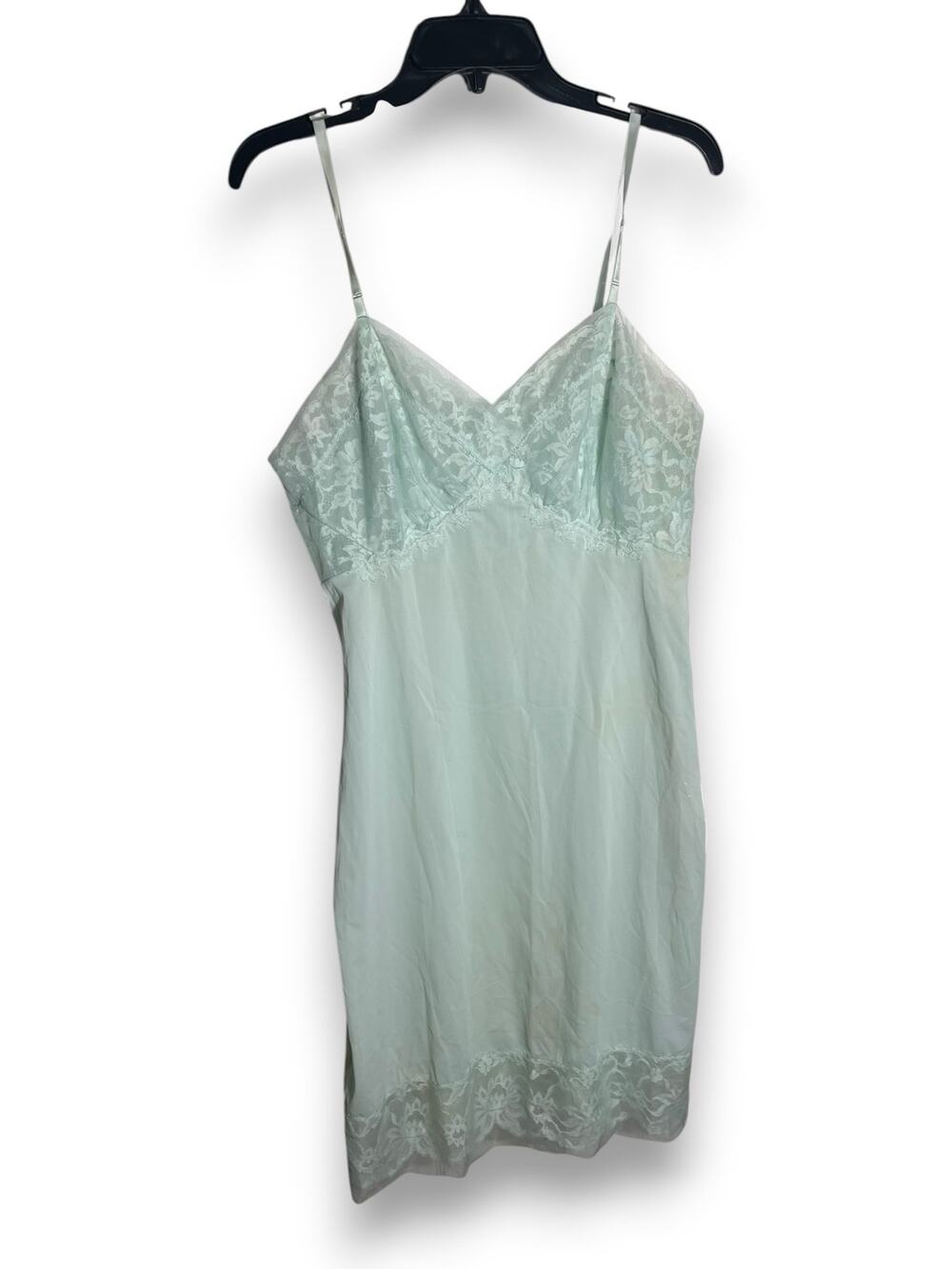 Vintage Vanity Fair Slip | Teal | adjustable straps | Size 38 | Made in the USA
